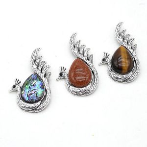 Hangende kettingen stijl broche natuurlijke schaal pauwvormig voor sieraden maken doe-het-zelf ketting armband accessoire