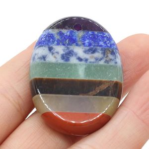 Collares colgantes estilo piedra natural en forma de huevo reiki curativo encantos de piedras preciosas para la fabricación de joyas collar de bricolaje accesorio de tobillera