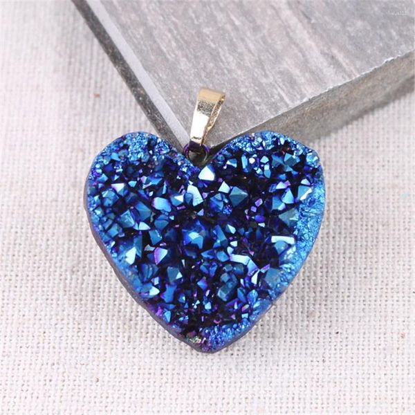 Pendentif Colliers Style Gros 6pcs / Lot Accessoires Agnate Crystal Cluster Pull en forme de coeur pour femme