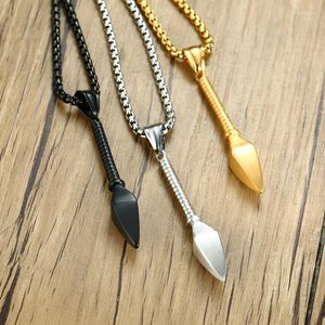 Hangende kettingen Stijlvolle heren speerpunt Shuriken ketting punk charme met gratis 24 