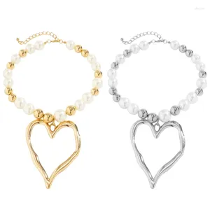 Hanger Kettingen Stijlvolle Ketting Onregelmatig Overdreven Hart Unieke Hals Sieraden Perfect Cadeau Voor Vrouw Meisjes 3XUA