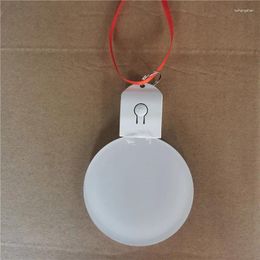 Pendentif colliers Sublimation lumière vierge blanc rond acrylique ornements de noël transfert impression consommable 30 pcs/lot