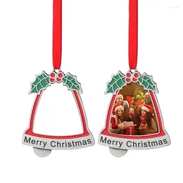 Anhänger Halsketten Sublimation Blank Metall Glocke Weihnachten Ornamente Transfer Druck Verbrauchs 20 teile/los