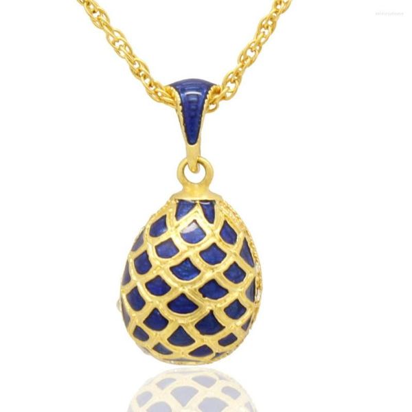 Colliers pendentifs adaptés à toutes les marques d'écailles collier bleu oeuf russe faisant des bijoux faits à la main pour femmes