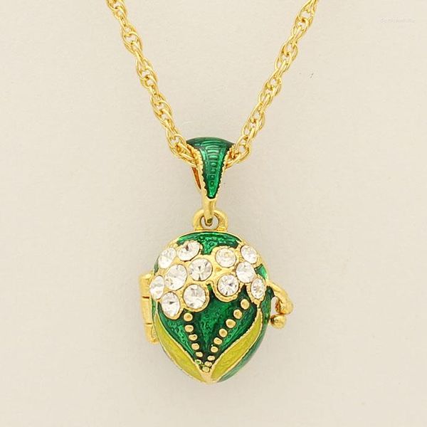 Colliers pendentifs adaptés aux marques de luxe européennes collier fleur de cristal oeufs Fabergé cadeaux de pâques