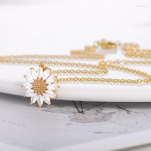 Pendentif Colliers Tournesol Marguerite Boho Soleil Fleur Charme Couleur Femme Été Plage Bijoux Cadeau De Fête