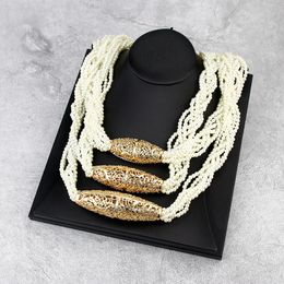 Collares pendientes Sunspicems Cuentas de múltiples capas Collar de cadena de perlas Marruecos Novia Gargantilla Collar Joyería de boda árabe Colgante de color dorado 230613