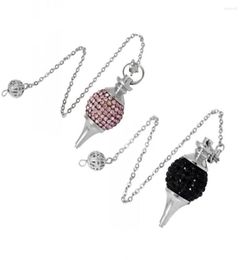 Colliers pendants sunyik noire rose cristal ramiale cône guérison chakra divination reiki Dowsing métaphysique 18 kgp pendulu7687067