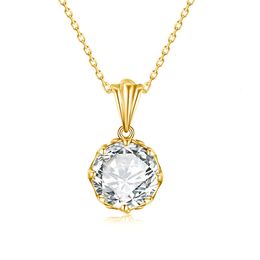 Pendentif Colliers Szjinao 4 Collier Pour Femmes D Couleur Coupe Ronde Pur Argent 925 Pass Testeur De Diamants Grande Fleur Pendentif Jewerly 230220