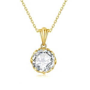 Pendentif Colliers Szjinao 4 Collier pour femmes D Couleur Coupe ronde Pure 925 Silver Pass Testeur de diamant Grande fleur Jewerly 230309