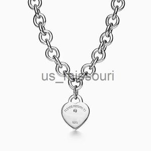 Pendentif Colliers T Designer pendentif coeur tag Collier bracelet boucles d'oreilles Femmes Marque De Luxe Bijoux Classique Mode 925 argent sterling rose 884 J230612