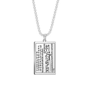 Pendentif Colliers Talisman De Richesse Honneur Trésor Année Cadeaux En Acier Inoxydable Pour Collier 6ème Et 7ème Livres Moïse