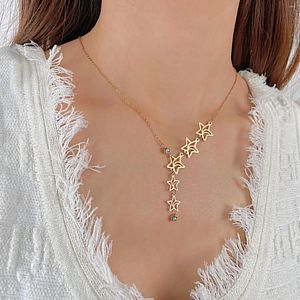 Hangertjes kettingen Kwastje Roestvrij staal Sterketting Voor vrouw Meisjes Zirkonia Dunne ketting Choker Geen aanslag voortreffelijk Dames Dagelijks Sieraden