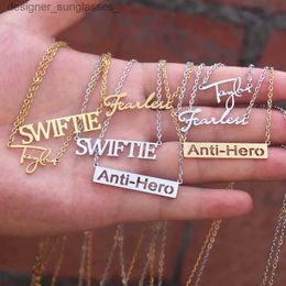 Hanger Kettingen Taylor Ketting Evermore SWIFTIE Outfit Sieraden Reputatie Geïnspireerd Kettingen Fearless voor Folklore Muziek Album r Fans GeschenkenL231218