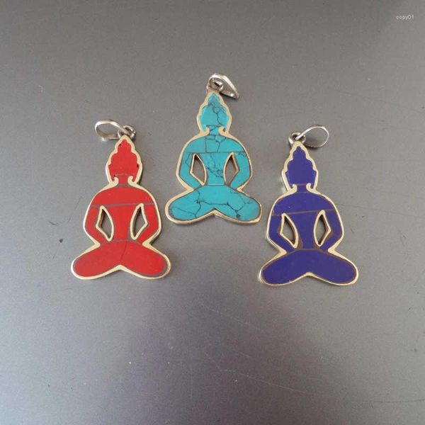 Collares pendientes TBP372 Joyería Zen Colgantes de amuleto de Buda tibetano Yoga Meditación Multi colores