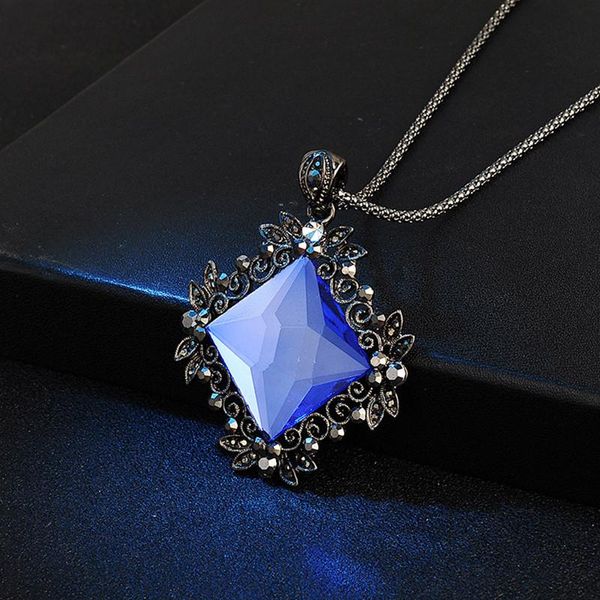 Pendentif colliers tempérament mode géométrique cristal pendentifs 2021 Style coréen pull Chian bijoux en gros