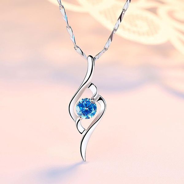 Pendentif Colliers La flèche de l'amour Collier pour femmes Sterling Silver Clavicule Chaîne Simple S999 Pure Cadeau d'anniversaire Petite amie