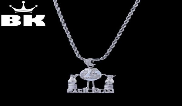 Pendentif Colliers The Bling King Custom Pack Collier Homme Hip Hop Plein Glacé Zircone Cubique Or Argent CZ Stone2280491