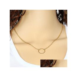 Hanger Kettingen De Bohemen Cirkel Unieke Charmante Bar Lariat Ketting Vrouwen Gift Sier Vergulde Ketting Lange Drop Levering Sieraden Dhnhh