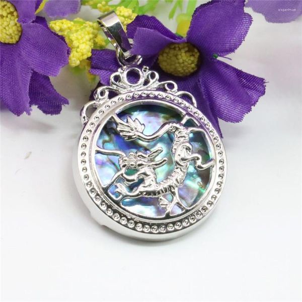 Pendentif Colliers Le Dragon Abalone Coquillages Coquillages Naturels Alliage Filles De Mode Fabrication De Bijoux Conception Femmes DIY Accessoire Décoratif