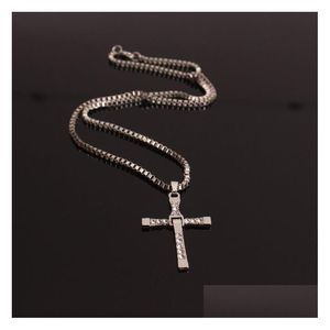 Le collier rapide et furieux Toledo cristal croix chrétienne pendentif colliers jésus charme film bijoux pour Christm Dhdnt