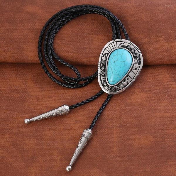 Colliers Pendentifs Le Cravate Bolo Turquoise Naturelle