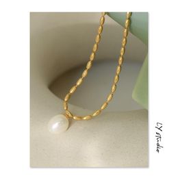 Hanger kettingen de ketting parelmeisje niche ontwerp Franse retro sleutelbeen ketting mode voor vrouwen 2021 trendy