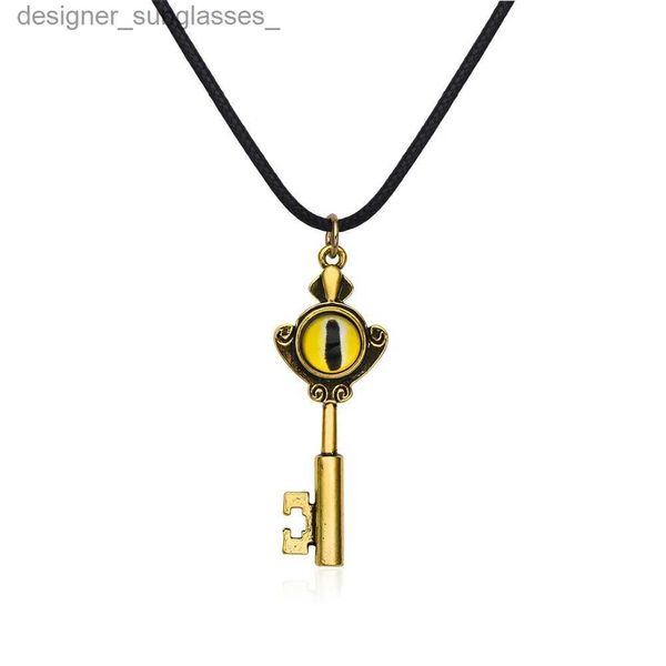 Pendentif Colliers Le hibou classique maison collier portail clé Bronze plaqué métal pendentif pour les Fans de dessin animé Cosplay fête bijoux cadeau accessoires L231218