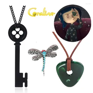 Colliers pendants La pierre de vue du collier coralin Key Key Mandmade Corche Costume Costume Costume Laika Dragonfly Hair Pin Bijoux