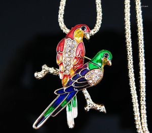 Pendentif Colliers TianBo Déclaration Mix Alliage Émail Oiseau Fleur Collier Collier Chaîne Collier 2023 Bijoux De Mode Femmes