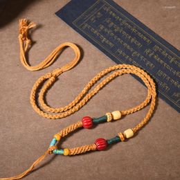 Hangende kettingen Tibetaanse stijl geweven touw diy trui ketting sleutelbeen kan worden opgehangen thangka hand gewreven katoenen draad etnisch