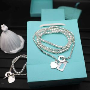 Hangende kettingen tiffanyjewelry mode luxe ketting ontwerper sieraden hart hanger tiffanyjewelry hart ketting vorm dubbele kettingen kettingen brace brace
