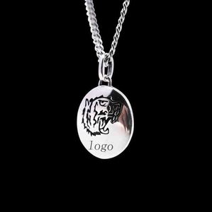 Colliers pendentifs Tête de tigre collier rond hommes et femmes personnalité hip hop couple pendentif carte de transfert pour petite amie bijou exclusif saleE06K