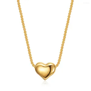 Pendentif Colliers Minuscule 18k Plaqué Or Love Heart Collier Petite Chaîne Collier Pour Femmes Dainty Cadeaux Son