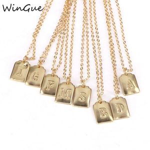 Pendentif Colliers Tiny Trendy Alphabet Lettre Collier Nom d'or pour les femmes Mode Corée Bijoux