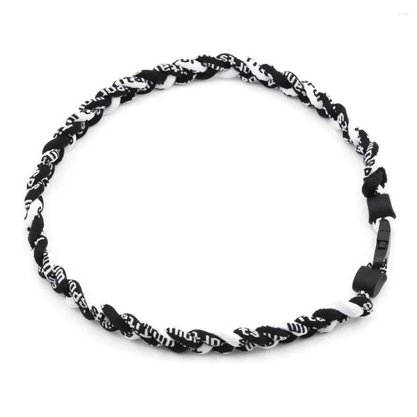 Collares colgantes Collar deportivo trenzado de titanio para béisbol / softbol Fútbol Entrega de gota negra Colgantes de joyería Otuyp