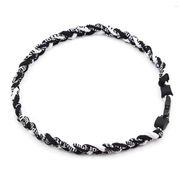 Collares colgantes Collar deportivo trenzado de titanio para béisbol / softbol Fútbol Entrega de gota negra Colgantes de joyería Otvsd
