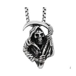 Hangende kettingen titanium stalen ketting mantel van retro hiphop doen nog een heren roestvrijstalen drop levering sieraden hangers dh8np