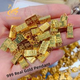 Colliers de pendentif tiyinuo authentine pure 999 Real Gold 24k Get Riche Collier pendant