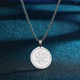 Hanger kettingen Todorova roestvrij stalen ronde atoom ketting voor vrouwen fysica chemie wetenschap Kennisketen charme sieraden geschenk