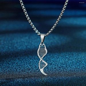 Hanger Kettingen Todorova Rvs DNA Dubbele Helix Ketting Voor Man Moleculen Choker Wetenschap Sieraden Leraar Gift