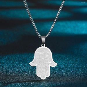 Hanger kettingen Todorova roestvrijstalen hamsa hand ketting fatima choker voor mannen punk amulet sieraden cadeau