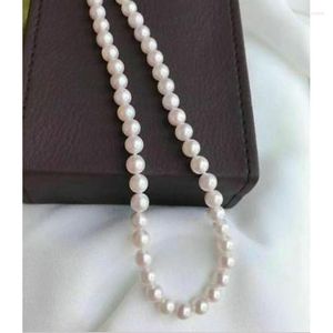 Colliers pendentifs Top Grade japonais Akoya 7-6mm White Pearl Nelace 18