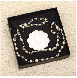 Colliers pendentifs Top qualité charme pull longue chaîne pendentif collier avec diamant et cristal nature coquille perles pour femmes bijoux de mariage cadeau