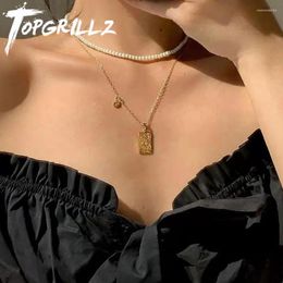 Pendentif Colliers TOPGRILLZ Acier inoxydable Douze Constellations Collier Accessoires Cadeau pour les femmes