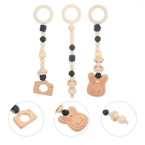 Collares pendientes Juguetes Colgando Nacido Bebé Gimnasio Estante Gimnasio Sala de juguetes Juguete Sensorial Niños Dentición de madera Madera Animal Decoración Jugar