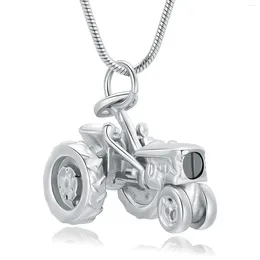 Colliers pendentifs Tracteur Crémation bijoux pour cendres Femmes Femmes Hommes KeepSake Urn Memorial