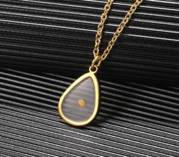 Colliers pendants Transparent graine de moutarde Gold Placing Platine Collier de gouttes d'eau de la chaîne de clavicules Bijoux pour femmes8045451
