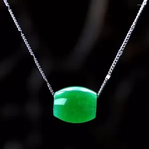 Hanger Kettingen Transport Kralen Vintage Sieraden Cadeau Smaragdgroen Koreaanse Stijl Vrouwelijke Ketting Agaat Sleutelbeenketting Jade