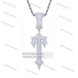 Colliers de pendentif Trapstar London Hip Hop Cross Cross Inlaid Zircon Pop Rap Style Watable Tennis Chain Cuba Drop Delive Delive Jewelr 1789